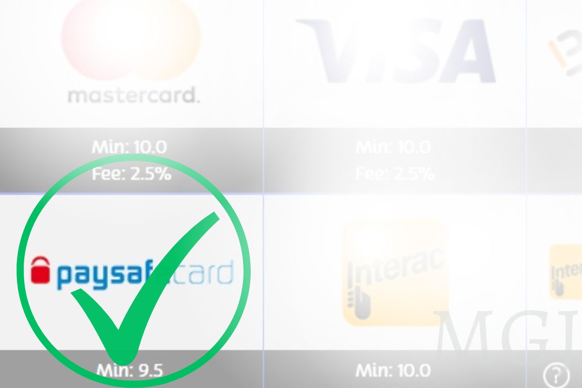 Eine Paysafecard Karte und PIN neben einem Smartphone mit geöffnetem Online Casino