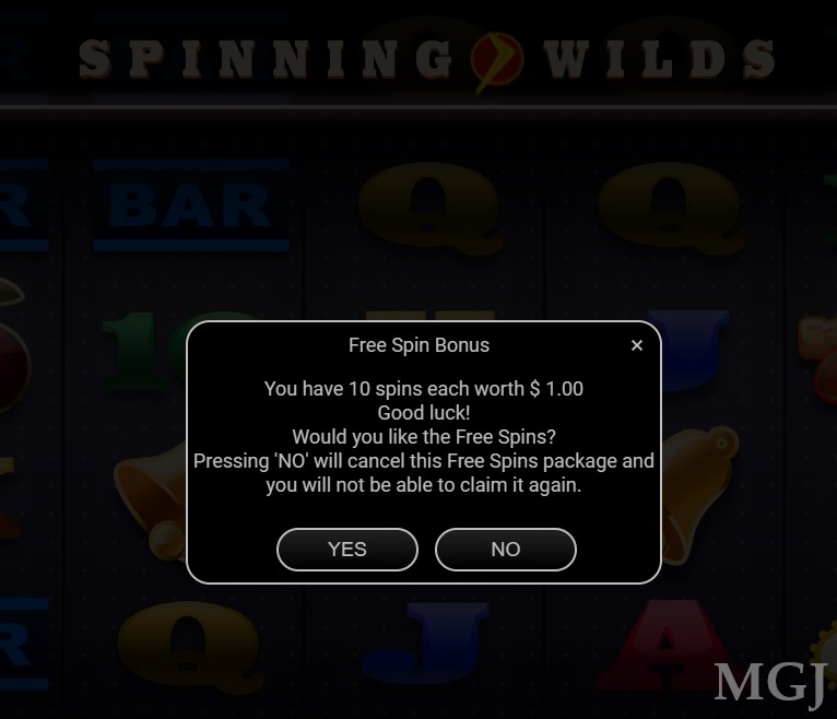 Freerolls Slots Tournament - Screenshot of Freeroll Free Spins Claim Option - MGJ