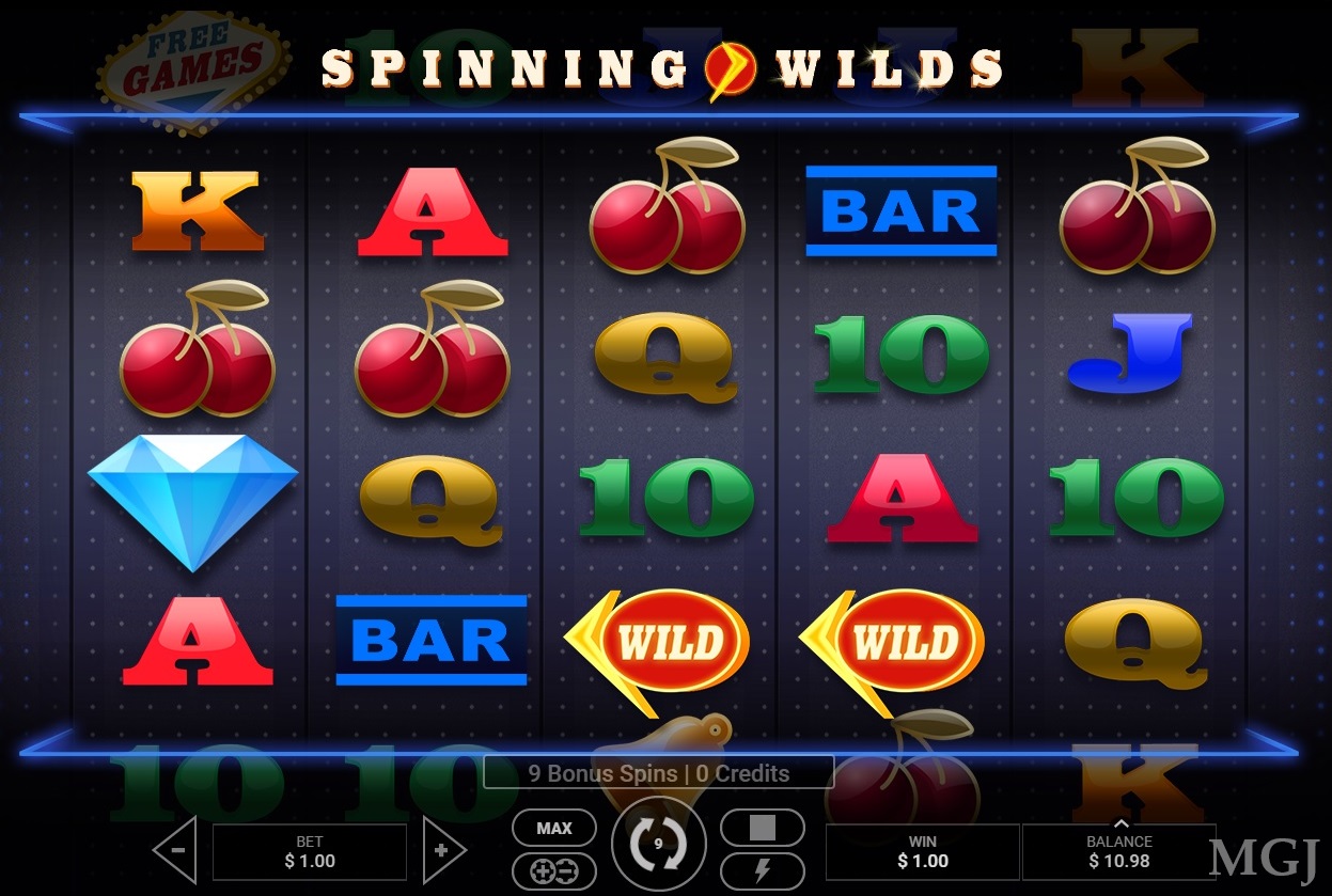 Freerolls Slots Tournament - Screenshot of Spinning Wilds Slot - GVG - MGJ