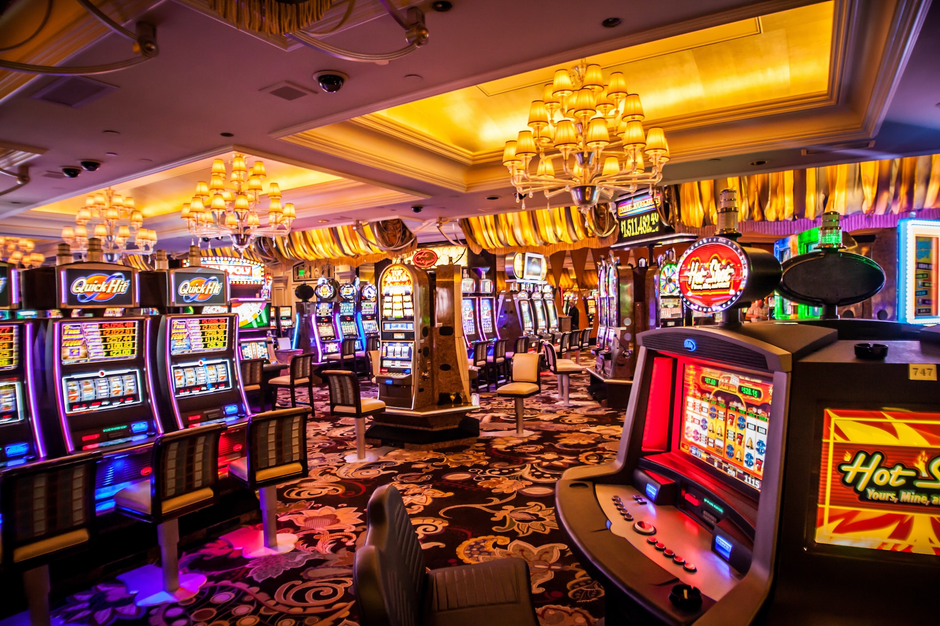 Land based gaming - Slot Machines on Casino Floor