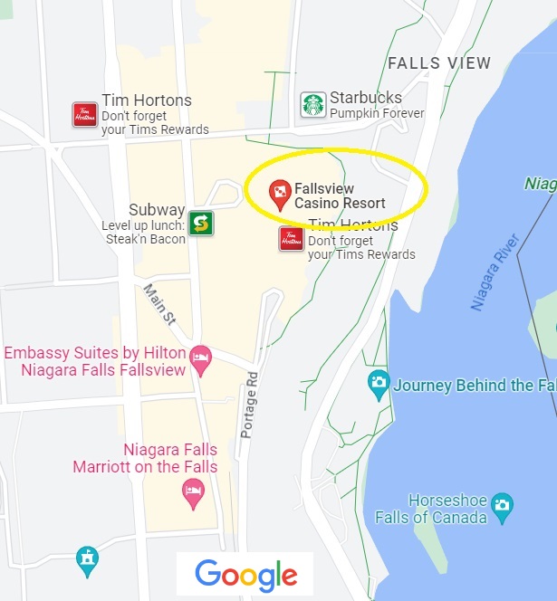 Niagara Fallsview Casino and Resort - Screenshot Google Maps - MGJ