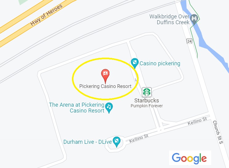 Pickering Casino Resort - Screenshot Google Maps - MGJ