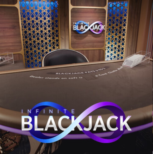 Screenshot of Evolution Gaming's Live Infinite Blackjack from PlayOJO - MGJ