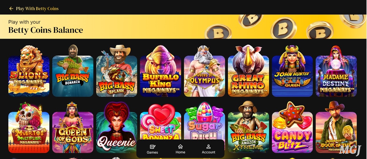 Betty Coins – Is This Betty Casino Perk Any Good? 22 Play Games with Betty Coins Balance - Betty Casino Screenshot - MGJ